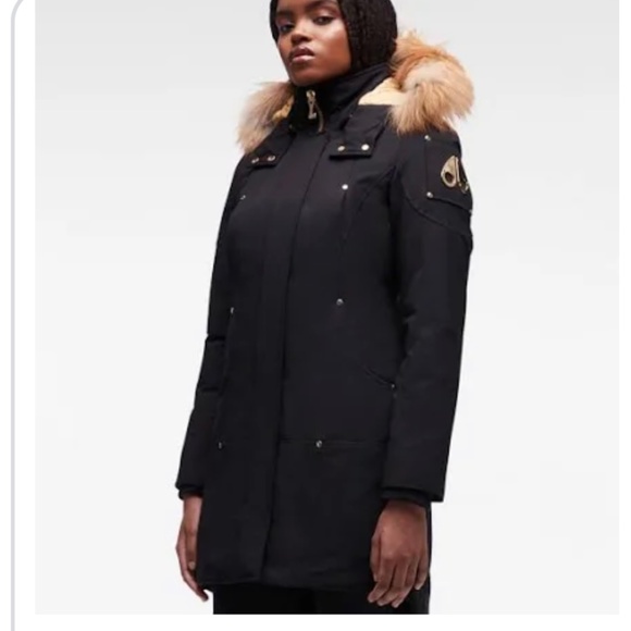 MOOSE KNUCKLES PARKA GOLD WITH FOX FUR HOOD - Picture 1 of 6
